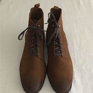 NWOT Cole Haan M 10W Feathercraft Grand Leather Ankle Boot, Dogwood Suede